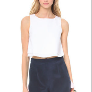 KIMEM Cropped Top in Pure White - NWT
